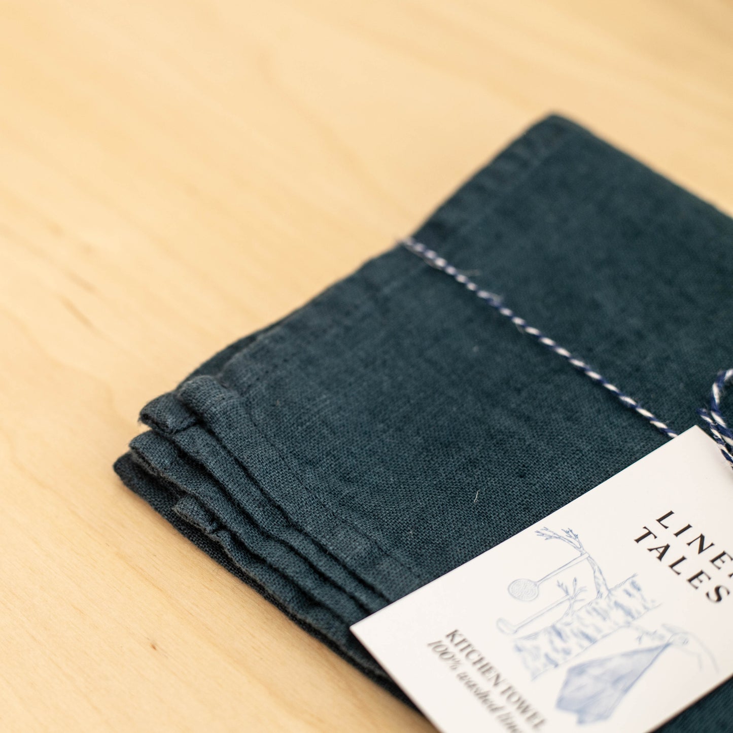 Linge à vaisselle marine 100% lin