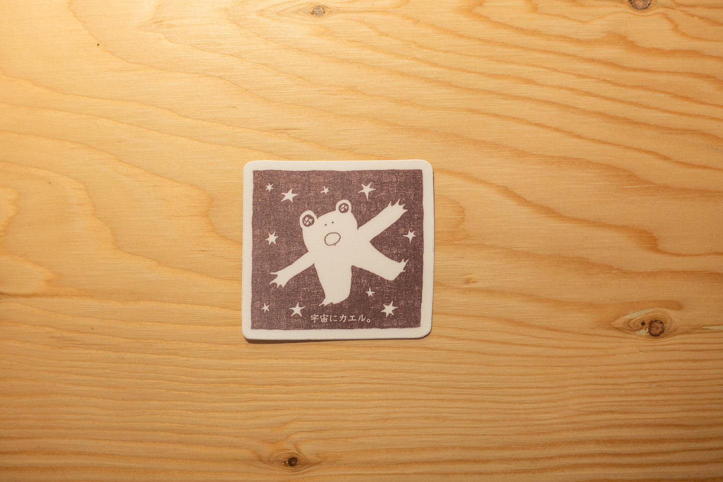 Autocollant grenouille back to the universe