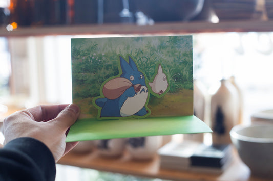 Carte de souhaits pop-up Totoro no3
