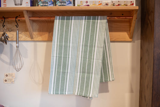 Linge à vaisselle en coton géant vert