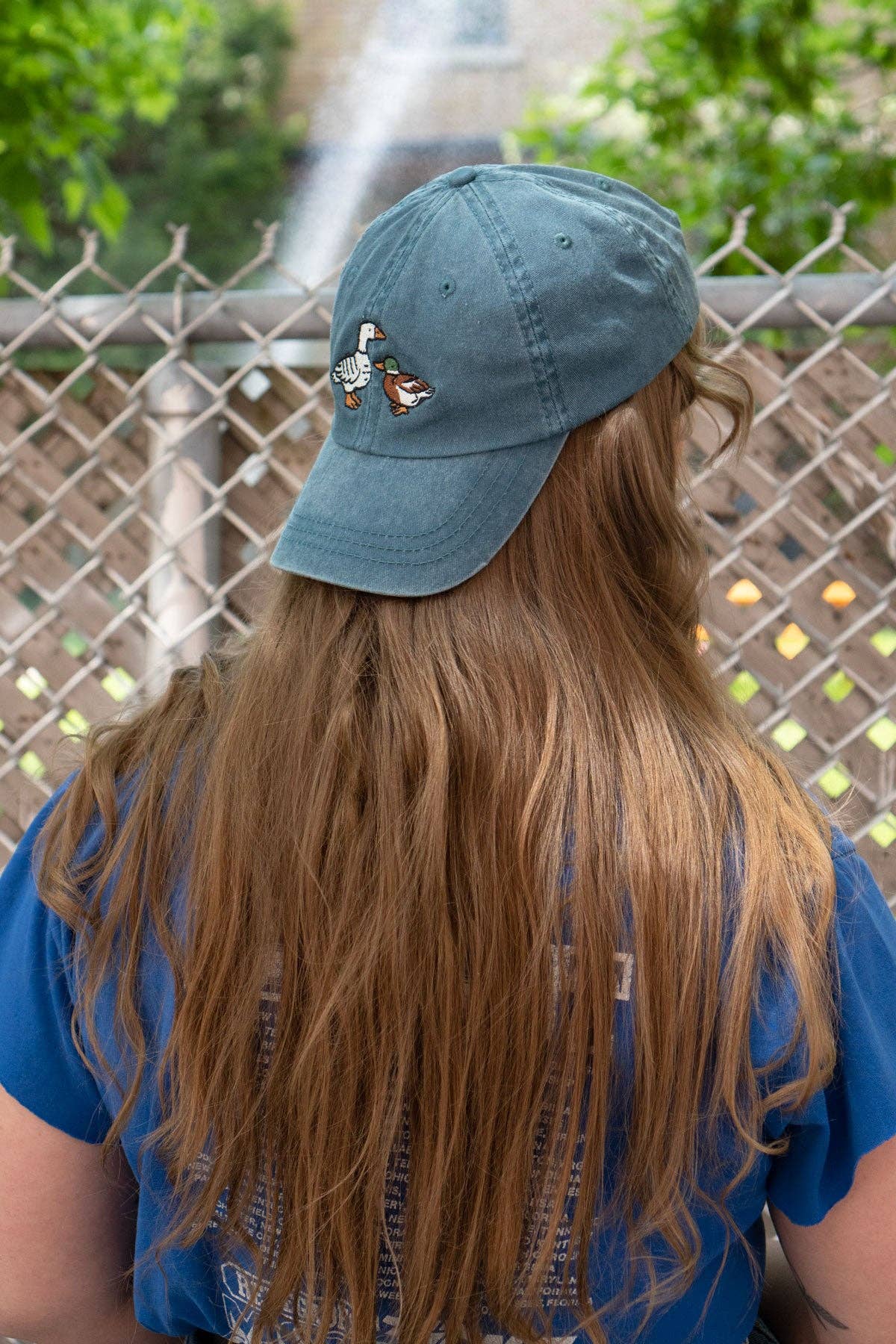 Chapeau Canard et Oie | Casquette Brodée: Vintage Sarcelle