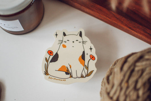 Autocollant chat calico