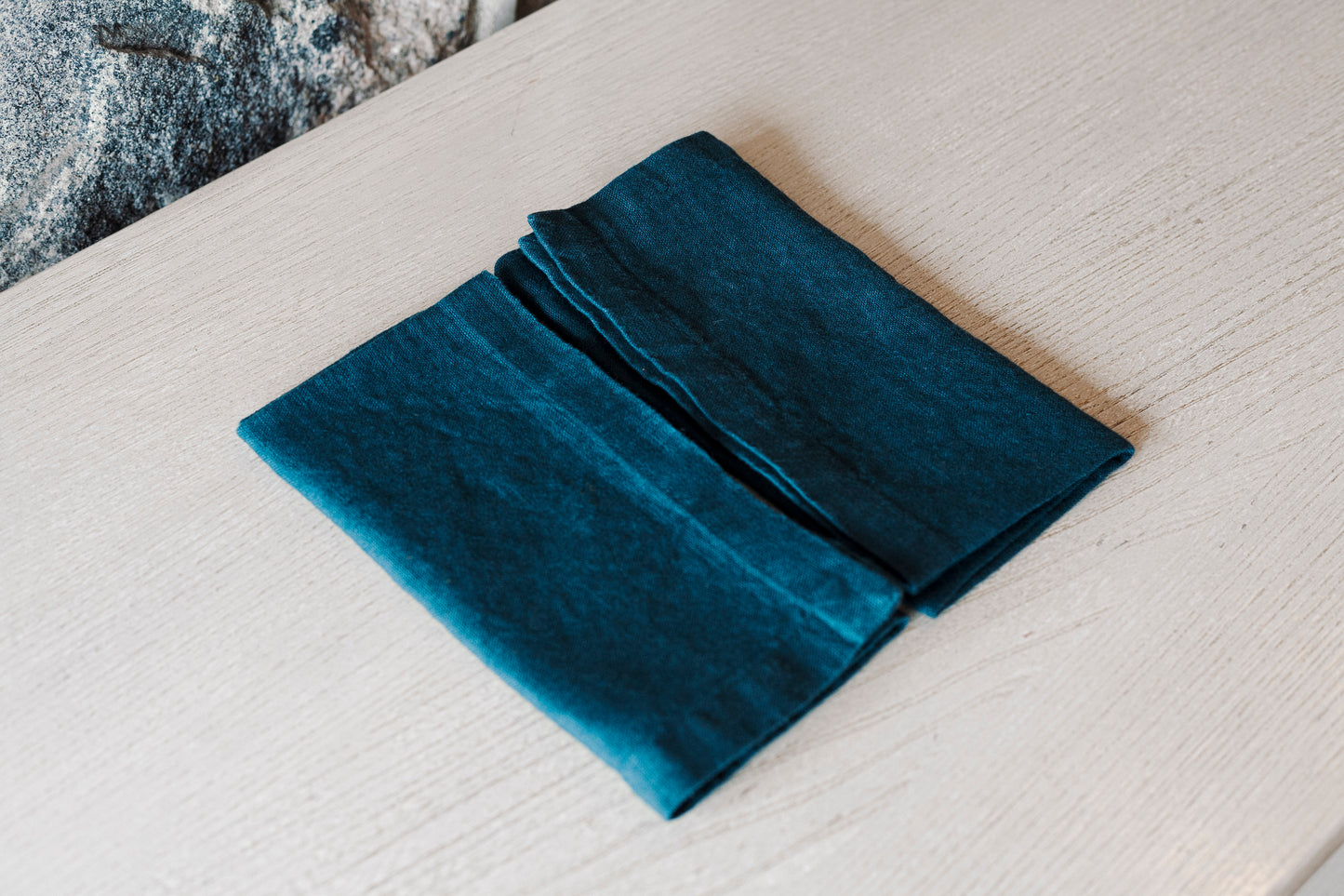 Duo serviettes de table marine 100% lin