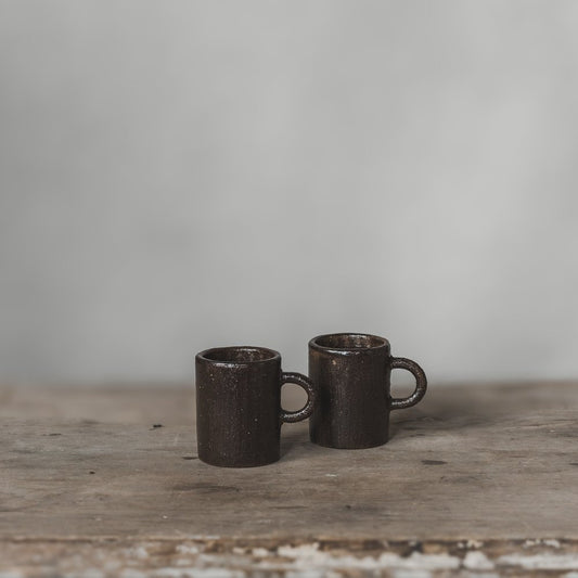 Mug rustique espresso marron