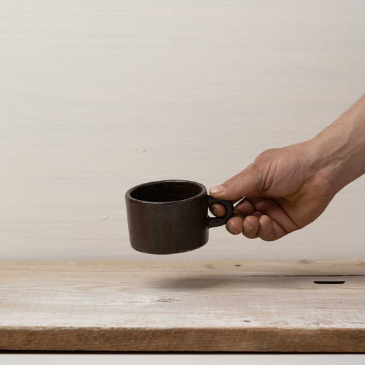 Mug rustique cappuccino marron