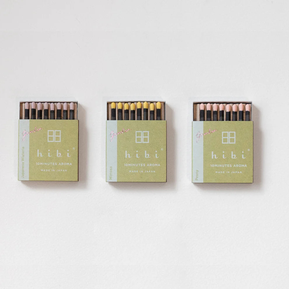 Coffret cadeau 3 parfums d'encens Hibi Vert pâle fragrances florales