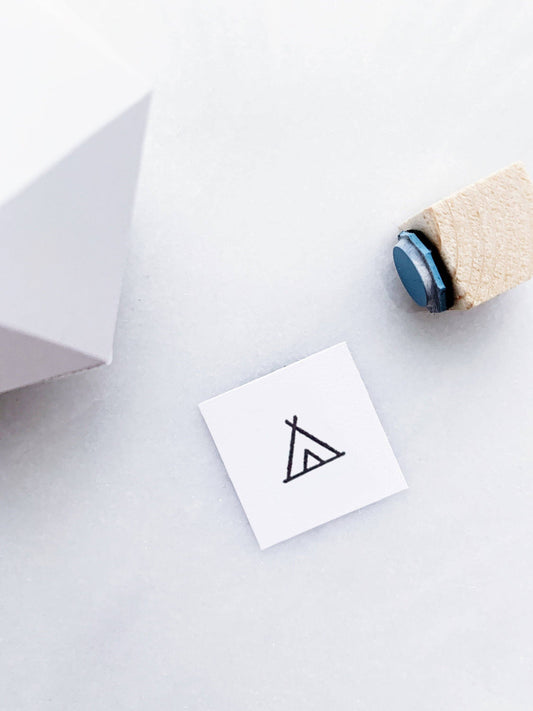 Mini estampe camping