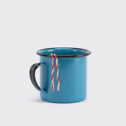 Tasse émaillée turquoise