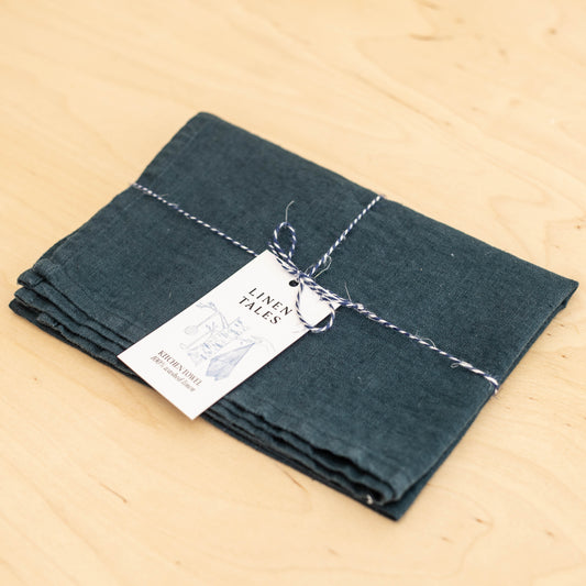 Linge à vaisselle marine 100% lin