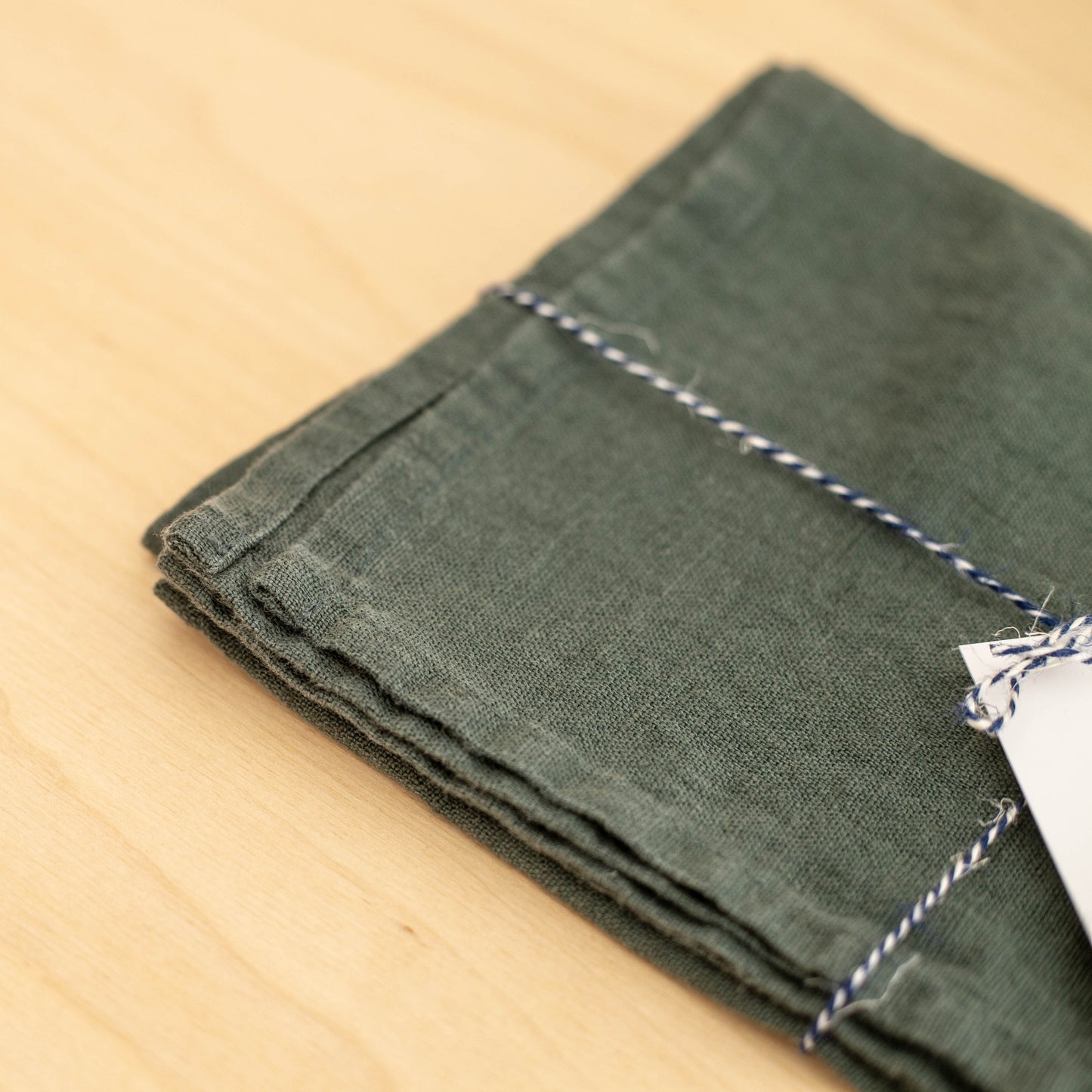 Linge à vaisselle vert forêt 100% lin