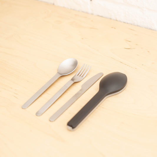 Trio coutellerie inox noir-nordique