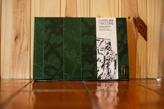 Bloc d'aquarelle grand Atelier Écluse 7x10 Flore vert
