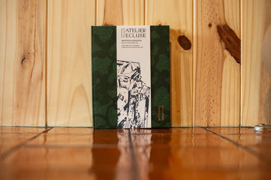 Bloc d'aquarelle petit Atelier Écluse 5x7 Flore vert