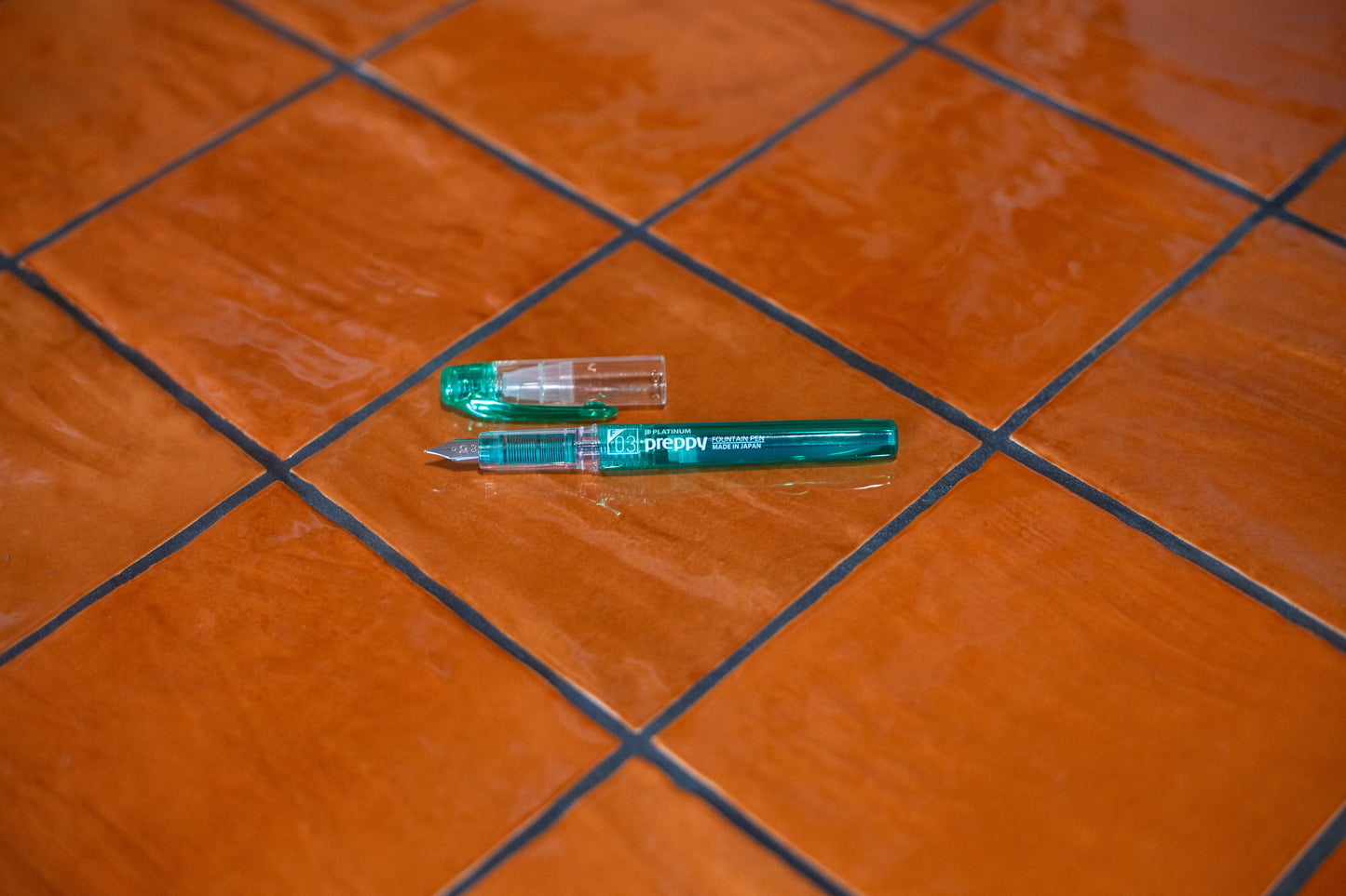 Plume fontaine Preppy vert