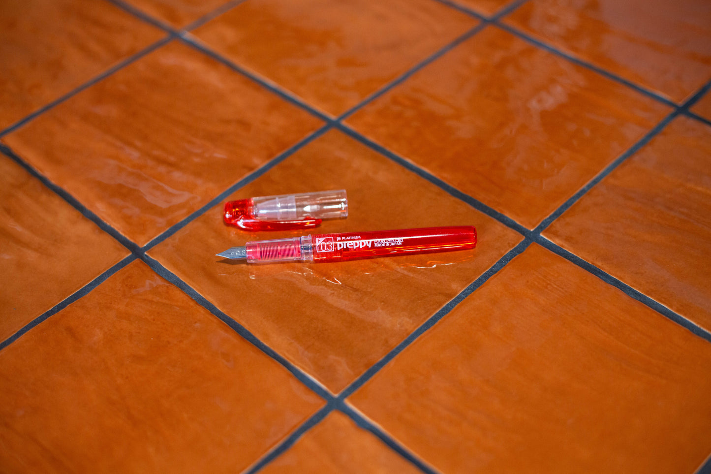 Plume fontaine Preppy rouge