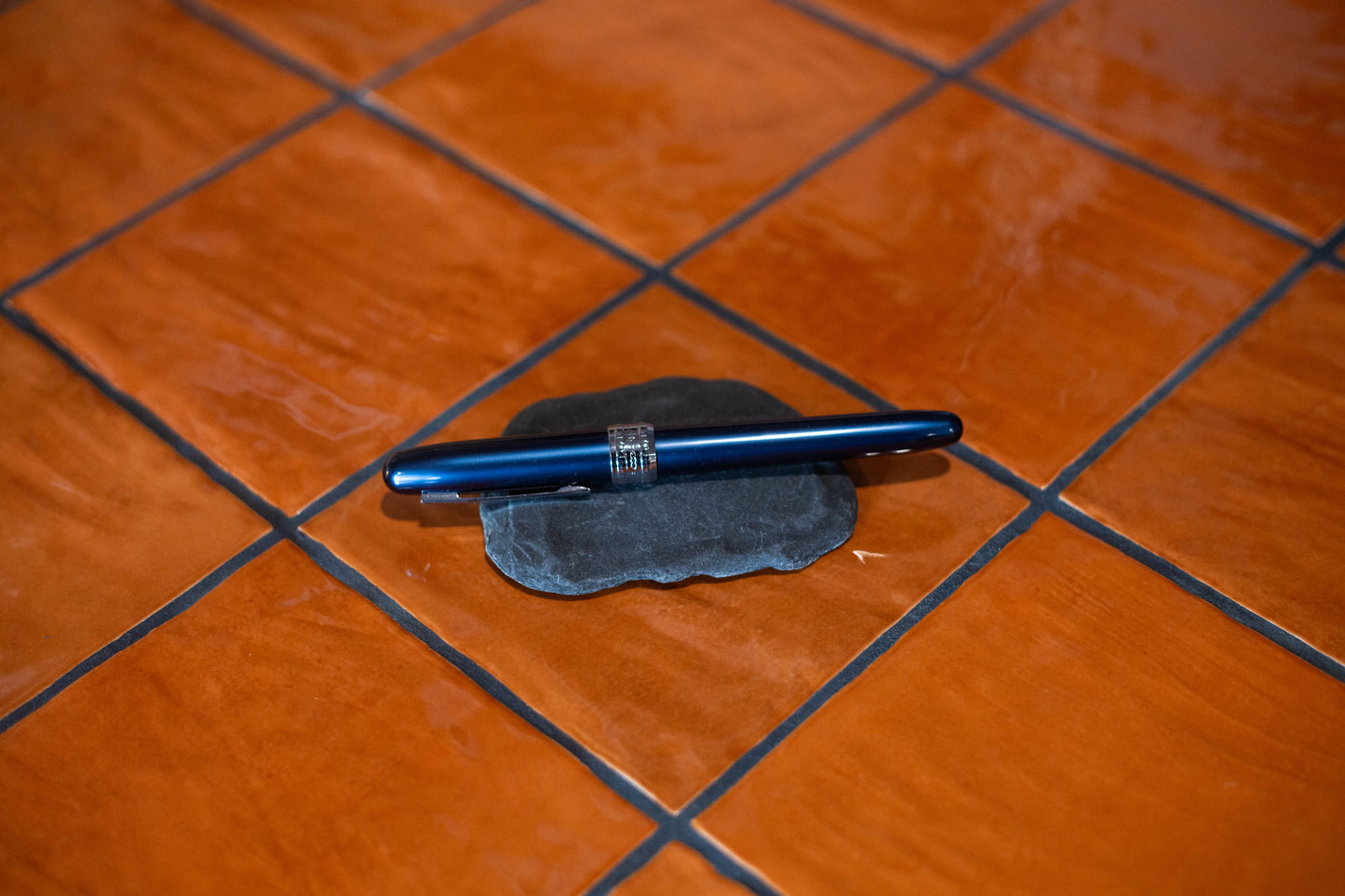 Plume fontaine plaisir Platinum bleu