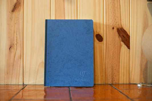 Cahier age-bag dos toilé bleu A5 Clairefontaine
