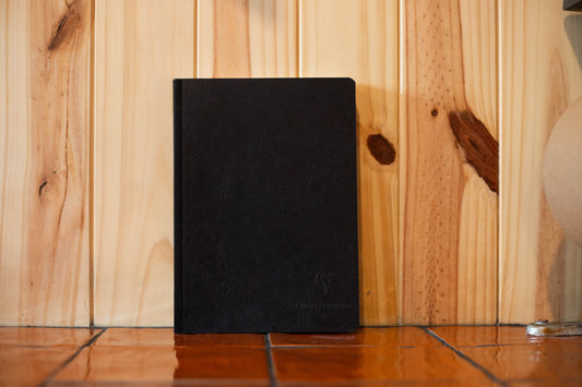Cahier age-bag dos toilé noir A5 Clairefontaine