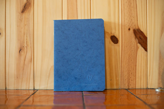 Cahier age-bag piqué ligné bleu A5