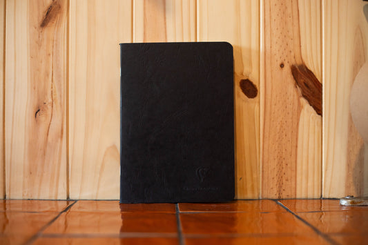 Cahier age-bag piqué ligné noir A5