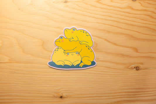 Autocollant pile de crapauds