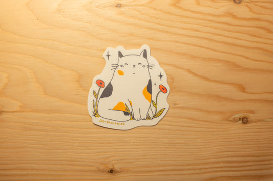 Autocollant chat calico