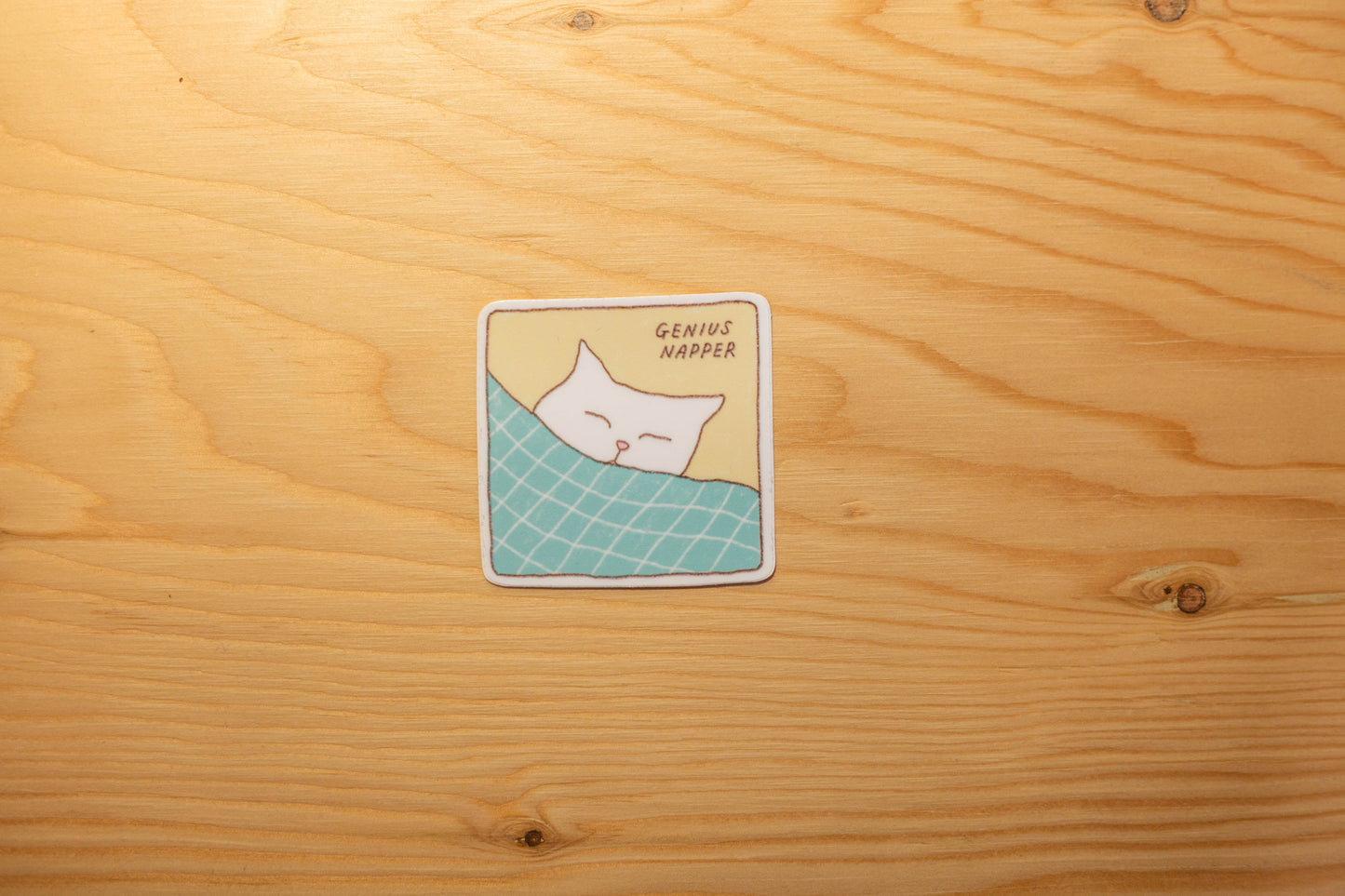 Autocollant chat genius napper