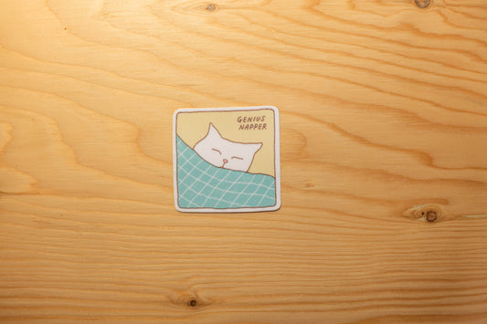 Autocollant chat genius napper