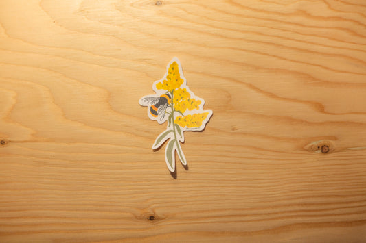 Autocollant découpé en vinyle étanche Bourdon sur Verge d'or