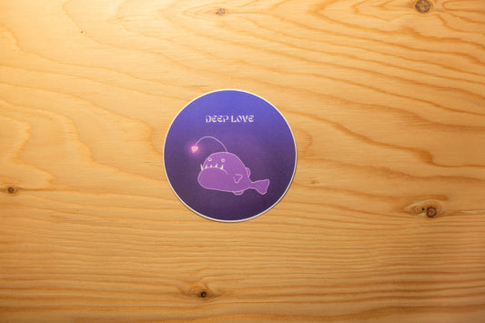 Autocollant poisson deep love