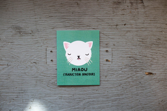 Carte Miaou (Bonjour)