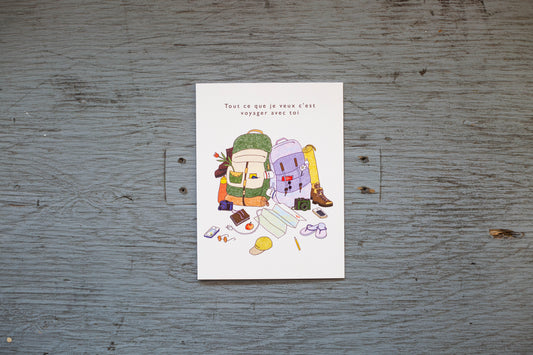 Carte de souhait -  voyager / Foonie