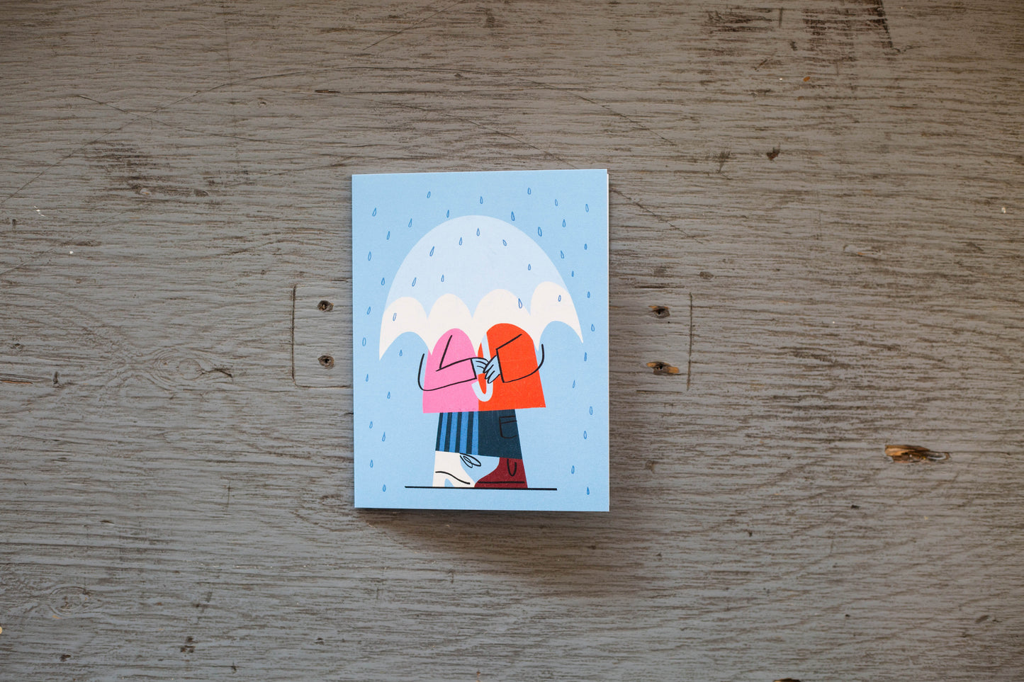 Carte de vœux Sous la Pluie