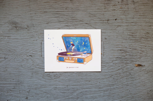 Carte de souhait -  je pense à toi / Foonie