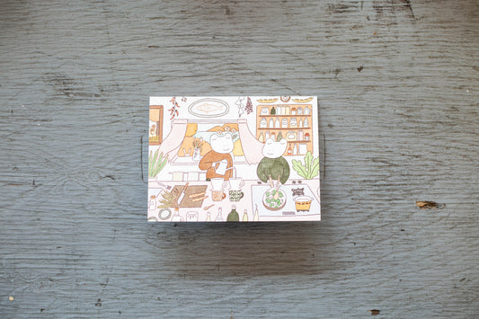 Carte de souhait - Grenouilles Cuisine   / Foonie