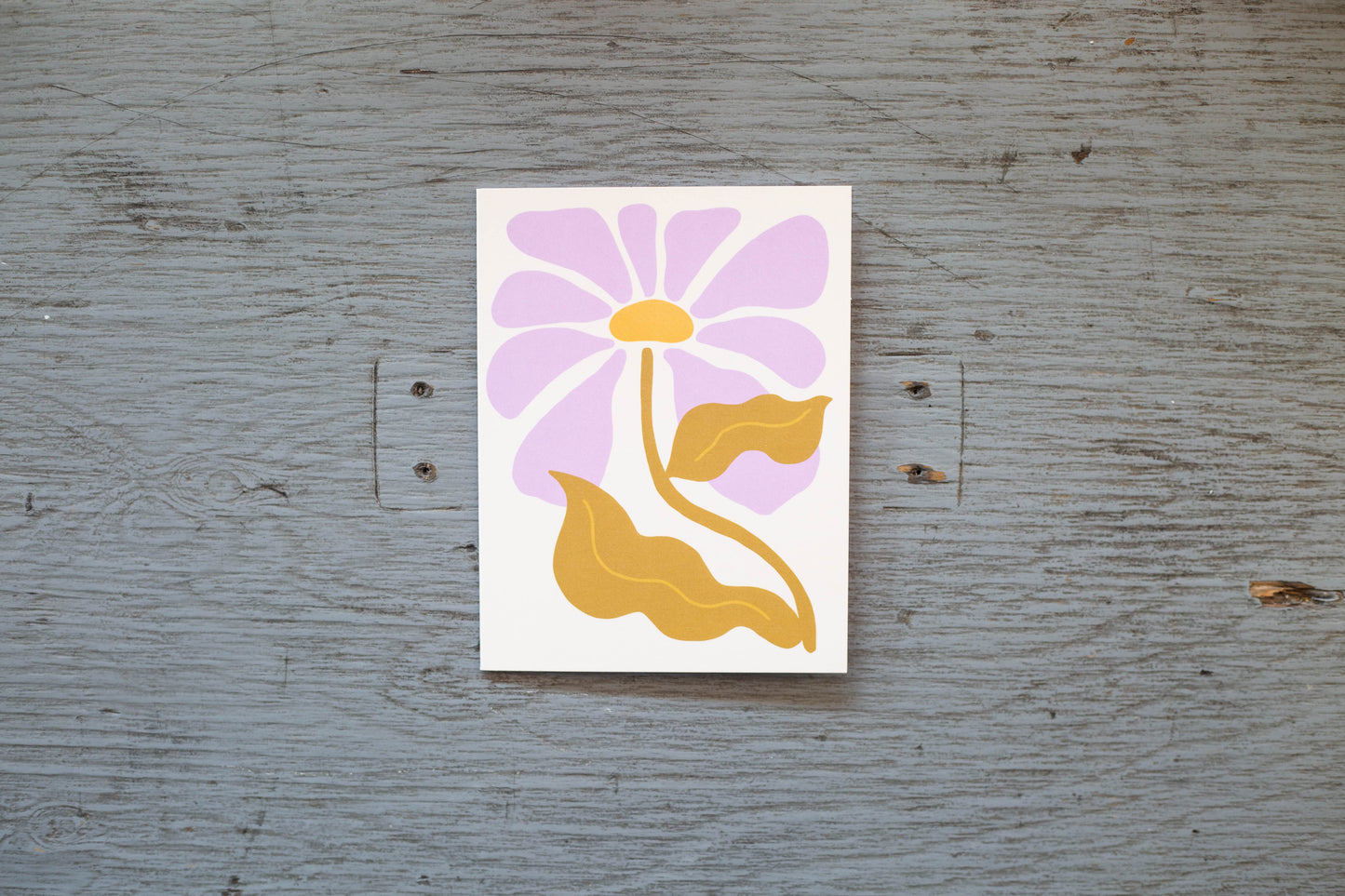 Carte de vœux rétro marguerite