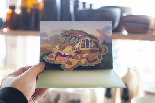 Carte de souhaits pop-up Totoro no2