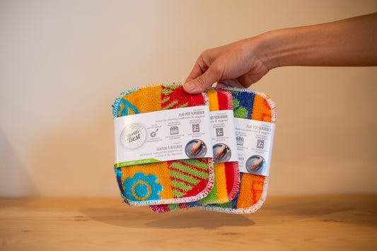 Tampon à récurer motif plat