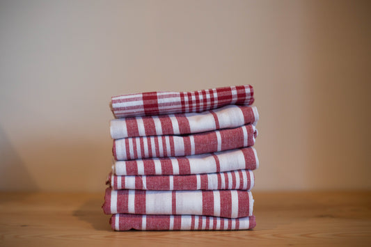 Linge à vaisselle en coton géant rouge