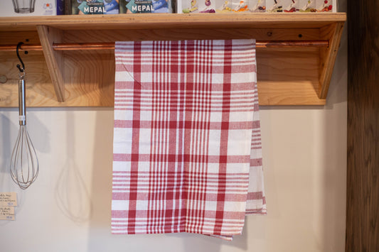 Linge à vaisselle en coton géant rouge