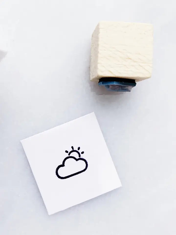 Mini estampe météo - nuage soleil