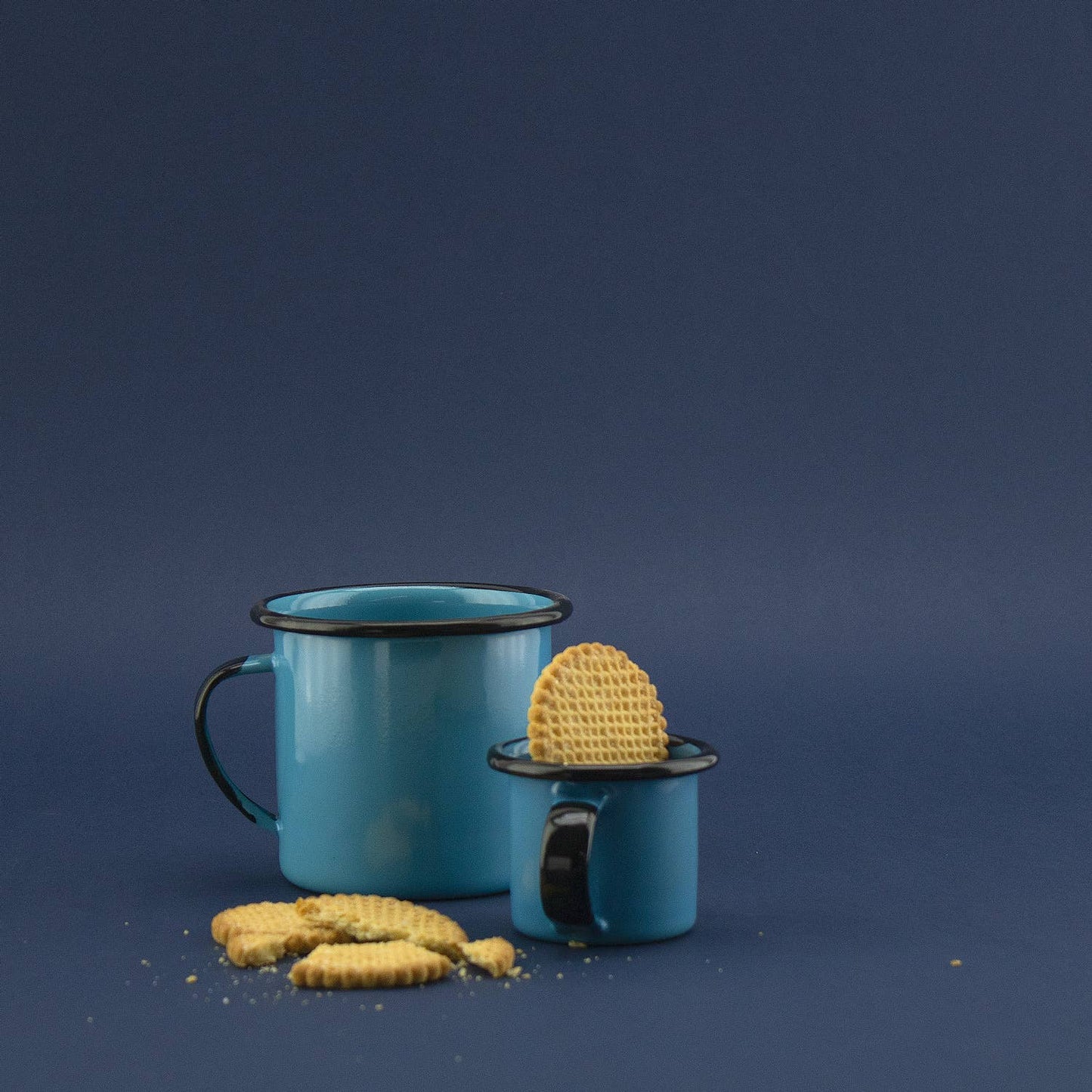 Tasse émaillée turquoise