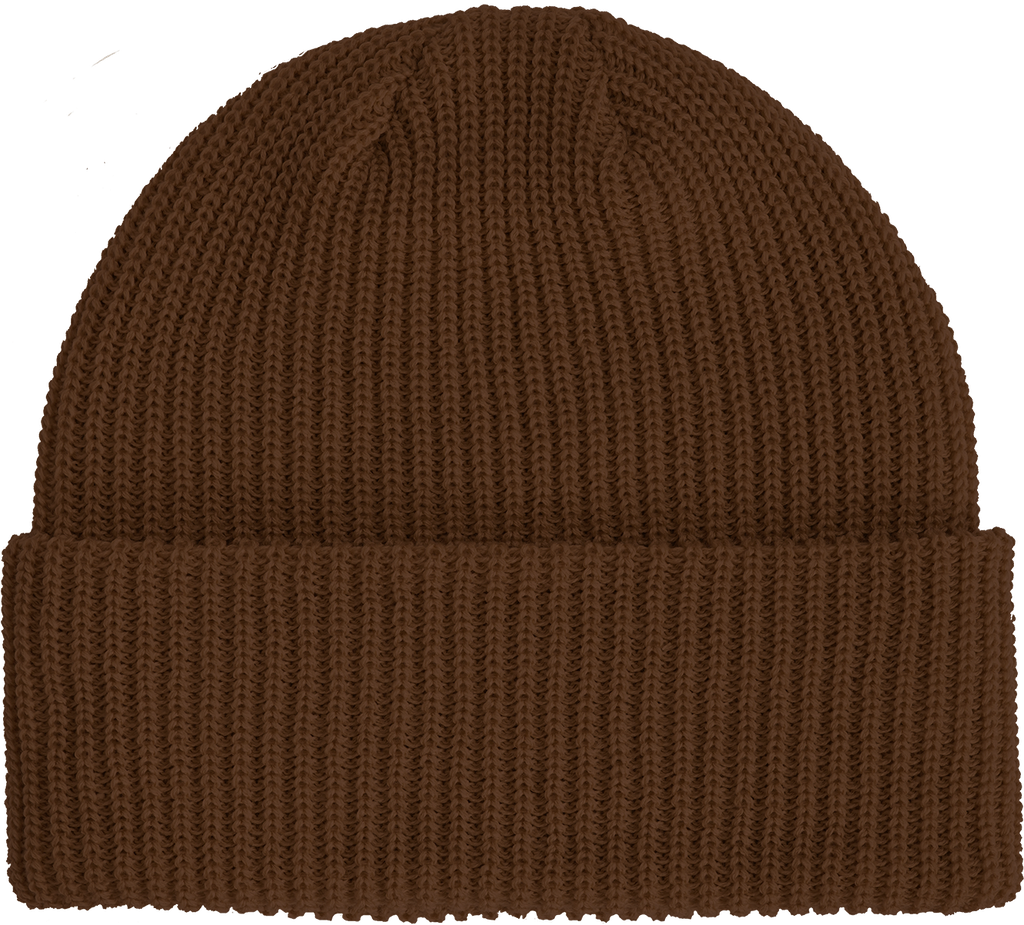 Tuque à rebord côtelée Brun Arseno