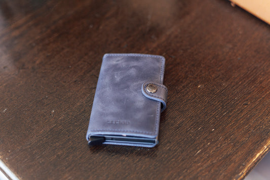 Portefeuille Secrid vintage bleu