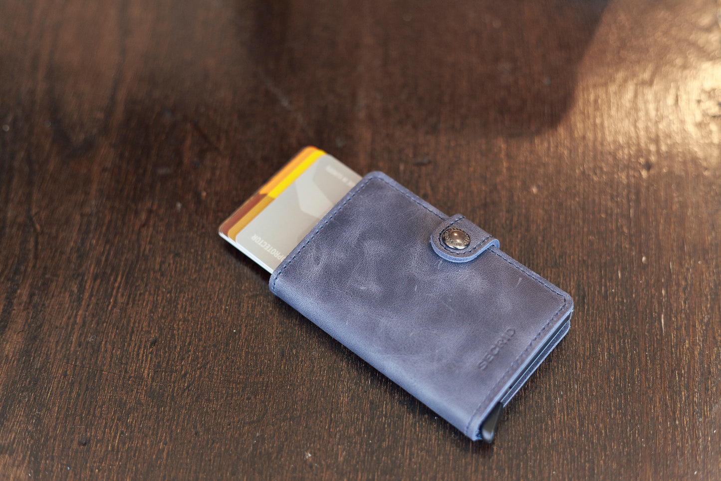 Portefeuille Secrid vintage bleu