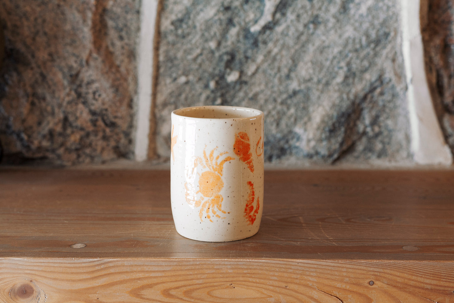 Tasse sea shack orange La Poteuse