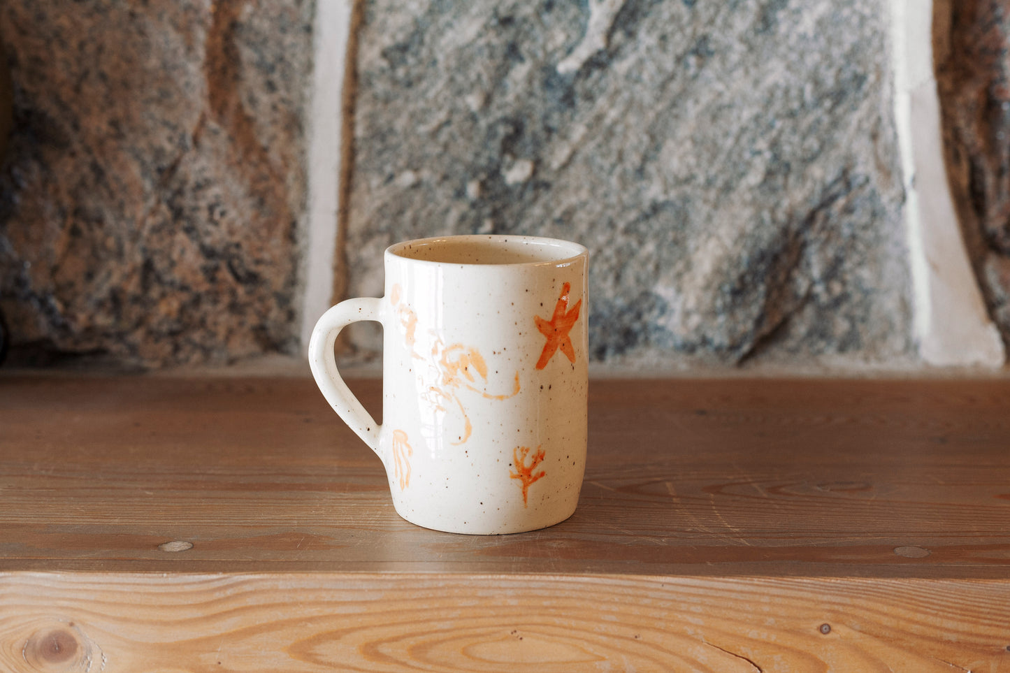 Tasse sea shack orange La Poteuse
