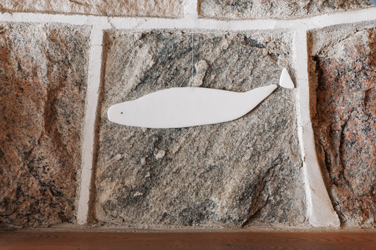 Grand béluga en verre