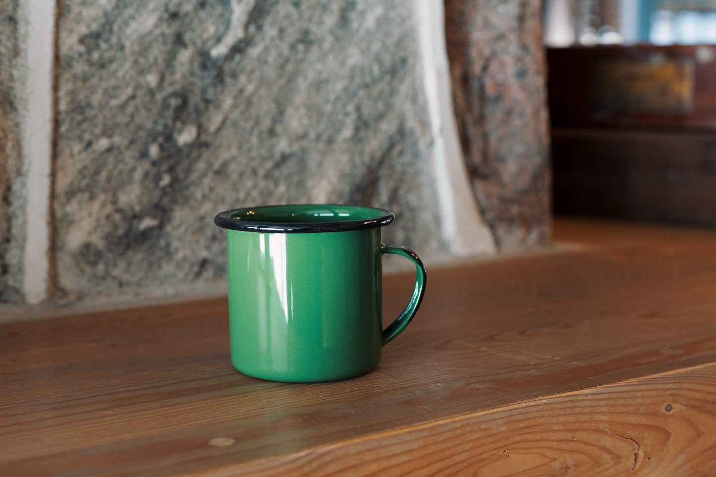 Tasse émaillée verte
