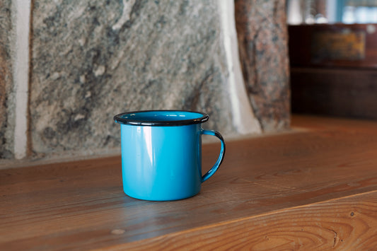 Tasse émaillée turquoise